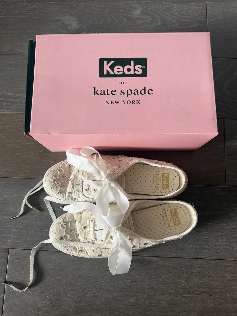 Keds x Kate Spade New York Champion Lace White Sneakers
